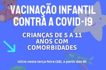 A Prefeitura de Boa Esperança do Sul informa que será iniciada a vacinação infantil contra a Covid-19