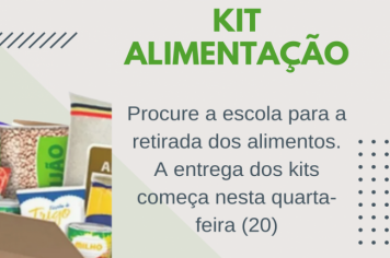 Cronograma de retirada dos kits alimentação nas unidades de ensino