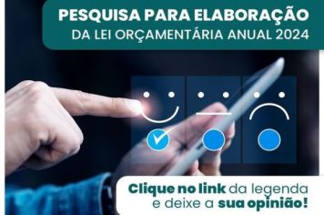 Enquete de Audiência Participativa para Elaboração da LOA (Lei Orçamentária Anual) 2024