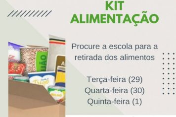 Confira o calendário para a retirada do KIT Alimentação