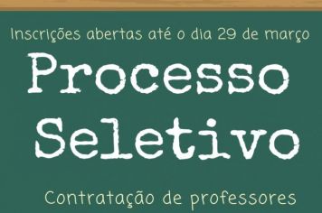 Inscrições para o processo seletivo