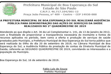 PM realiza audiência pública.