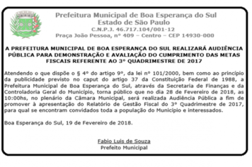 PM realiza audiência pública. 