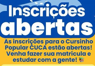 INSCRIÇÕES ABERTAS PARA O CUCA BES