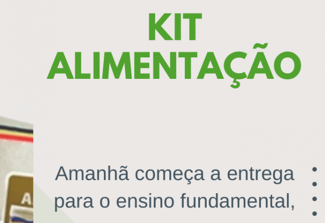 Cronograma da entrega dos kits alimentação no ensino fundamental